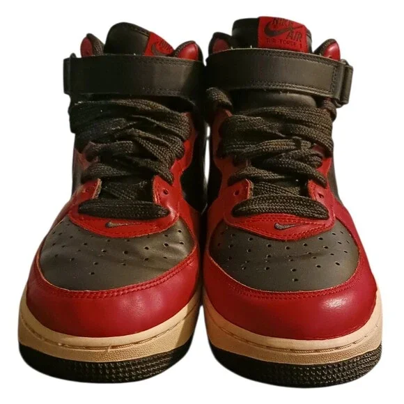 Air Force 1 (Nike)-(Mid)-(Red/Black)-(Pre-owned)-(Worn Condition)-(Size:11)-$35 - Picture 3 of 6